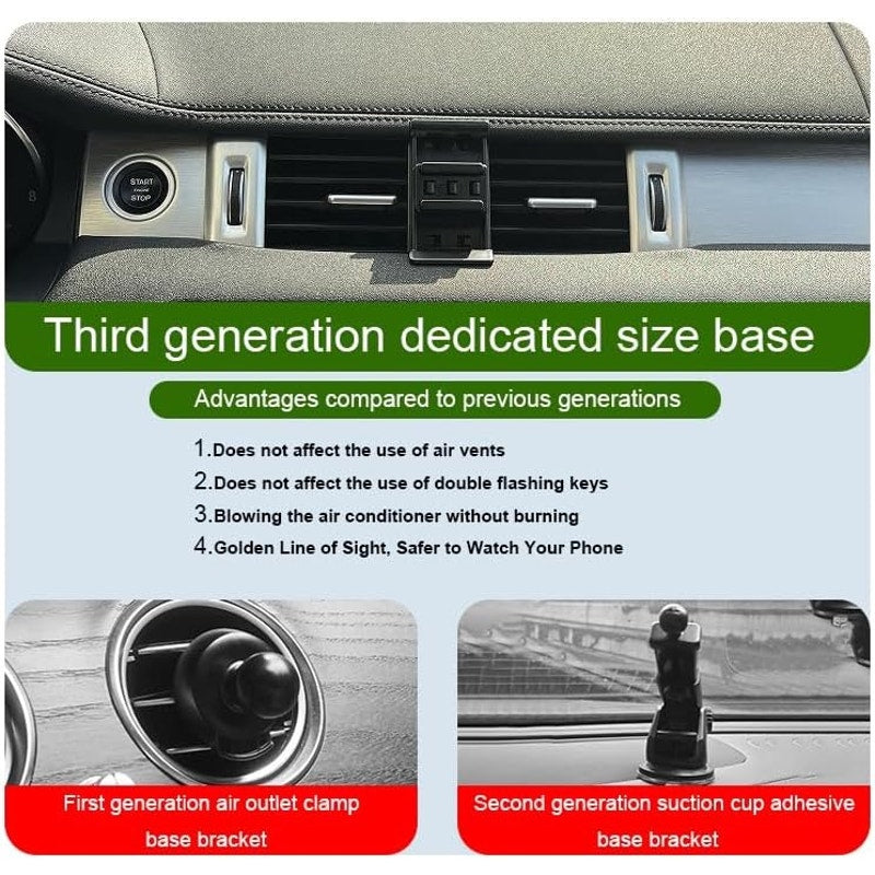 Car Phone Holder For Land Rover Range Rover Evoque Auto Accessories [Only For 2012-2019 Range Rover Evoque] [Auto Lock Hands Free Cell Phone Mount Car Fits For IPhone & All Smartphones]