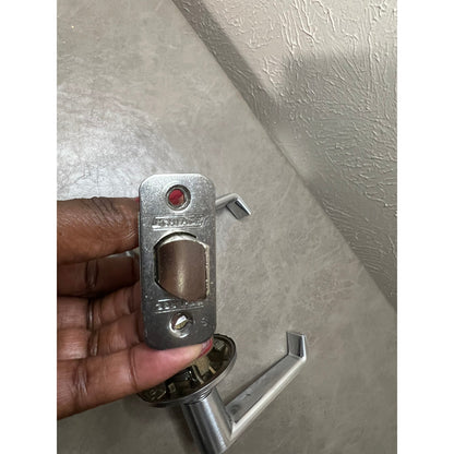 Schlage F40 ELA 626 Elan Door Lever, Bed & Bath Privacy Lock, Satin Chrome