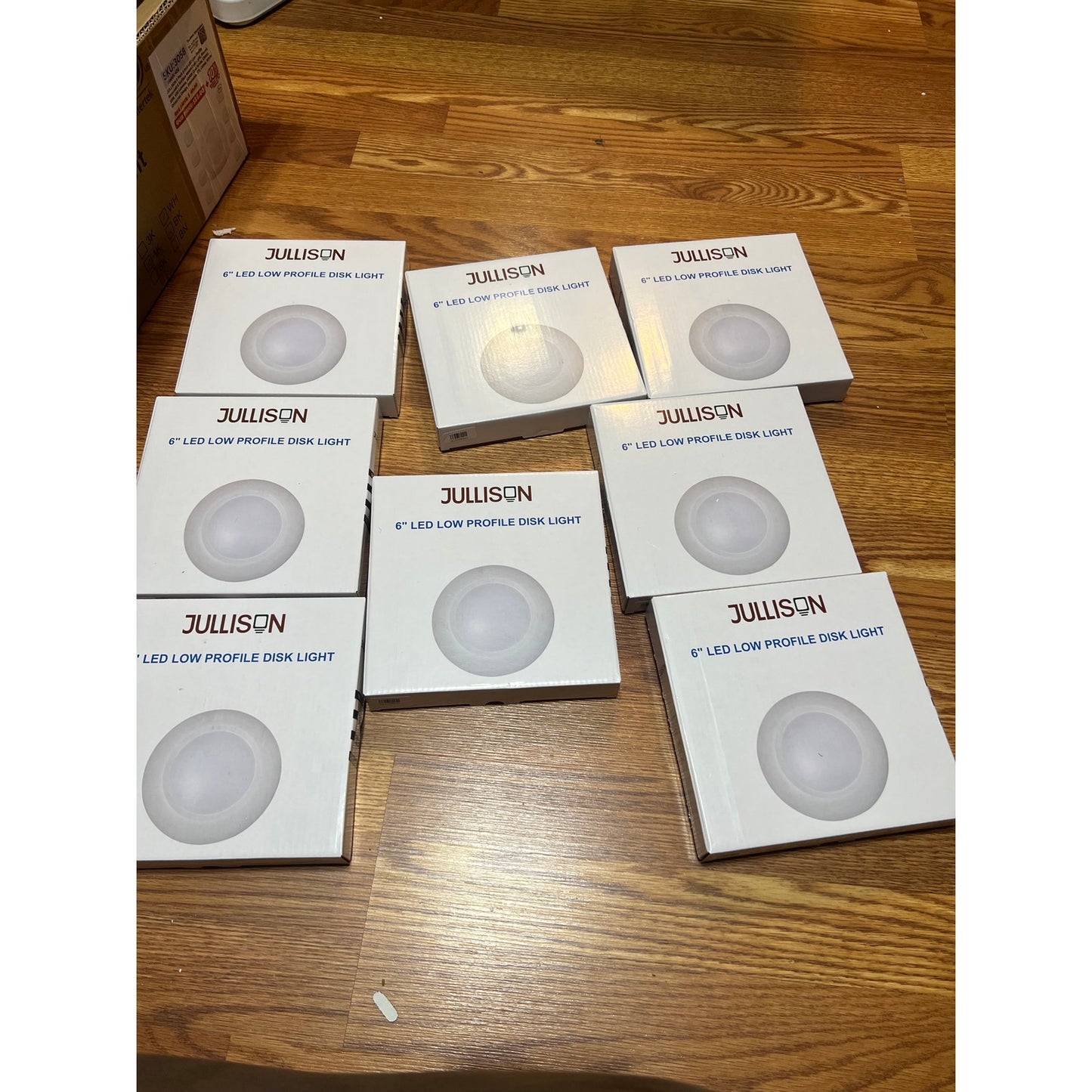 JULLISON 8 Pack 6 Inch LED Low Profile Recessed & Surface Mount Disk Light, Round, 15W, 900 Lumens, 4000K Cool White, CRI80, Driverless Design, Dimmable, ETL Listed, White.