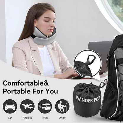 WANDER+ Memory Foam Travel Neck Pillow - Purple