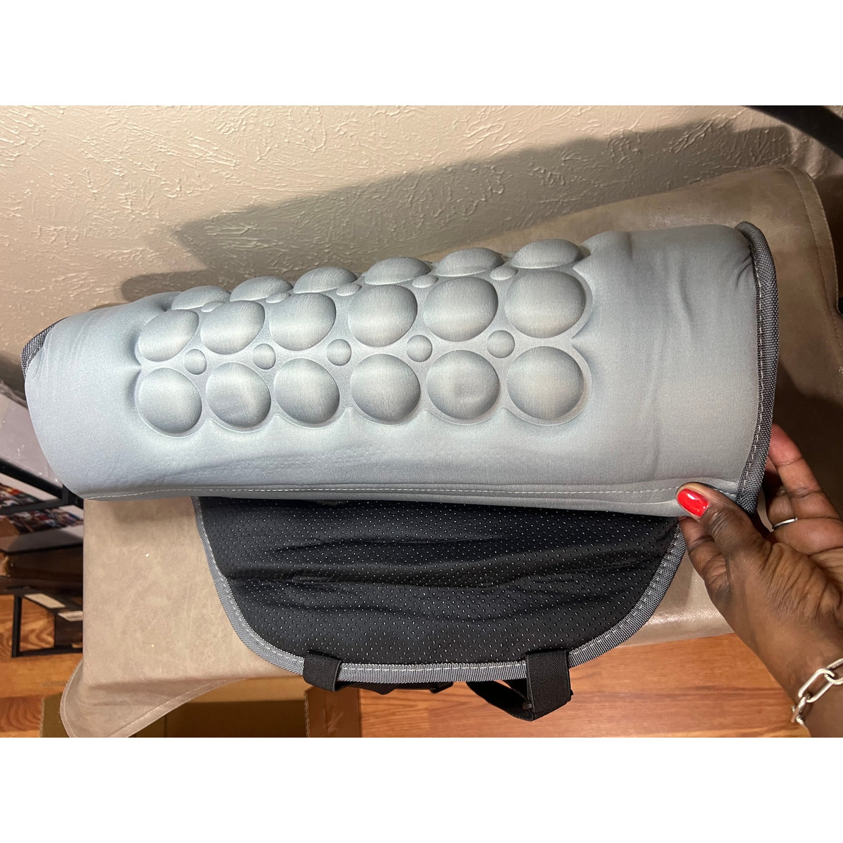 FREMONT AUTO Car Seat Cover Breathable Seat Protector- Made With Premium Polyester Fiber And Massage Magnet Bubble Cushion -Adjustable For Cars Truck SUV Vans, Airbag Compatible (Gray 1PC).
