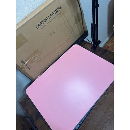 ZEAPTAC Lap Desk With Pillow Cushion, Portable Bed Desk, Fits Up To 15.6"-Pink