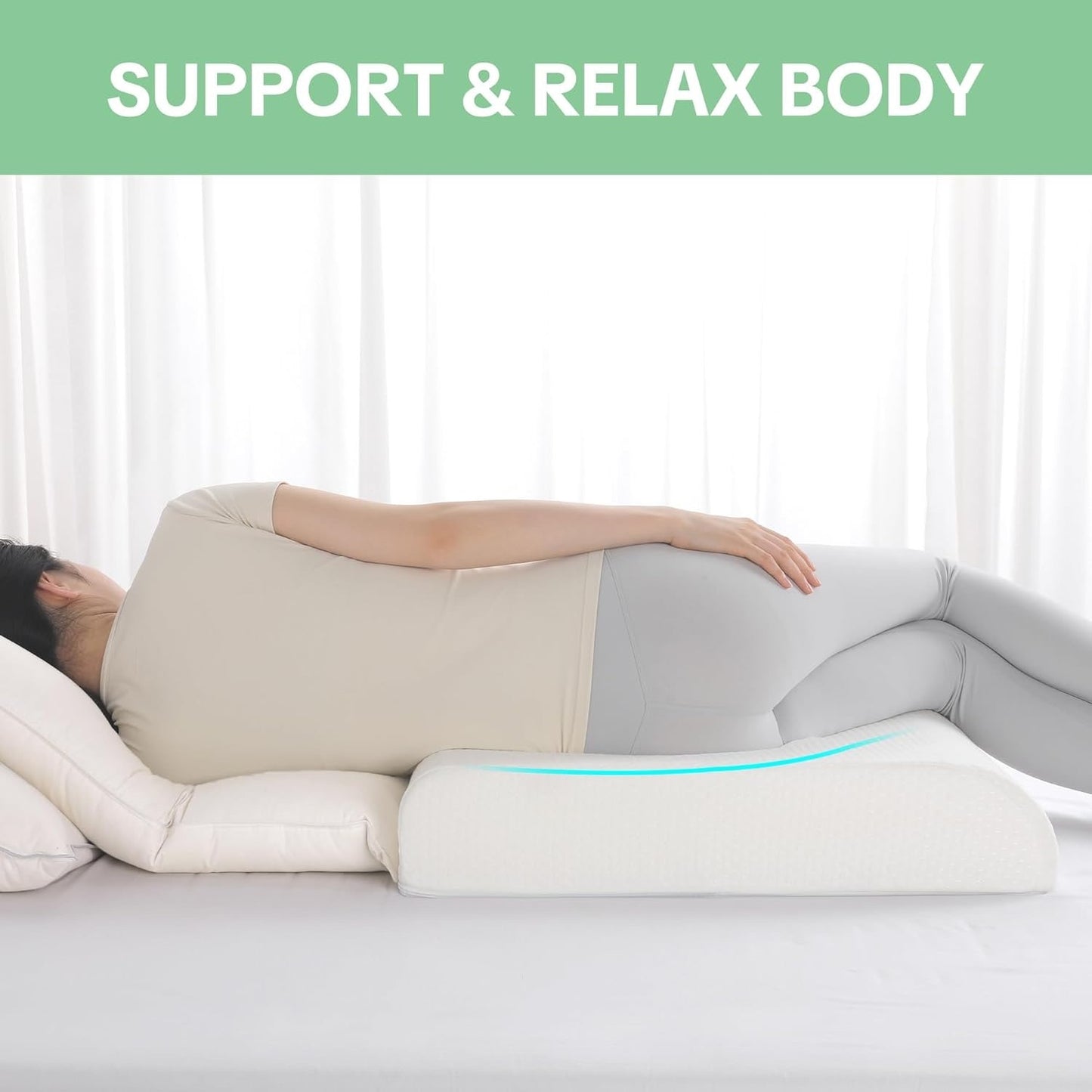 HOMBYS BBL Pillow After Surgery For Sleeping,High Density Foam Butt (White)