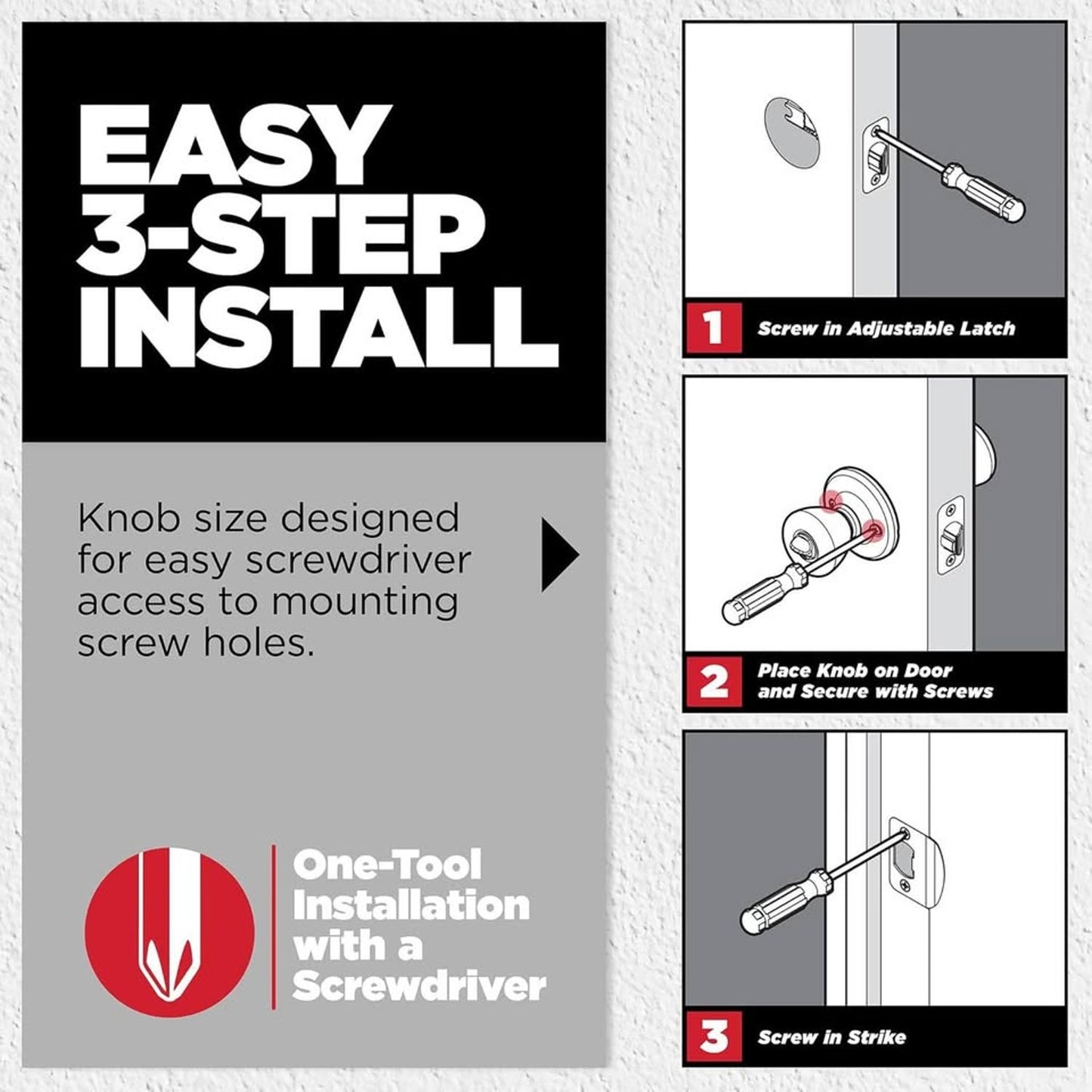 Kwikset Tylo Interior Passage Door Knob, Handle For Closet And Hallway Doors, Non-Locking Doorknob In Satin Nickel, With Microban Protection, 1 Count (Pack Of 1).