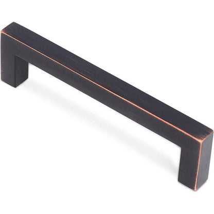 BirdRock Home Square Contemporary Handle - Oil Rubbed Bronze - 10 Pack - 3.75 In