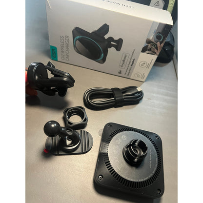 ESR For 15W MagSafe Car Mount Charger With CryoBoost, Phone Cooling MagSafe Car Charger, Air Vent/Dashboard Wireless Charging For IPhone 17/16/15/14/13/12, S25 Series, Pixel 10, Fast Charger
