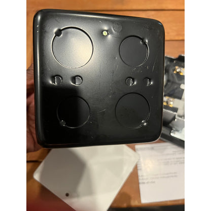 GFCI Pop Up Floor Electrical Outlet Cover Box Kit-Black