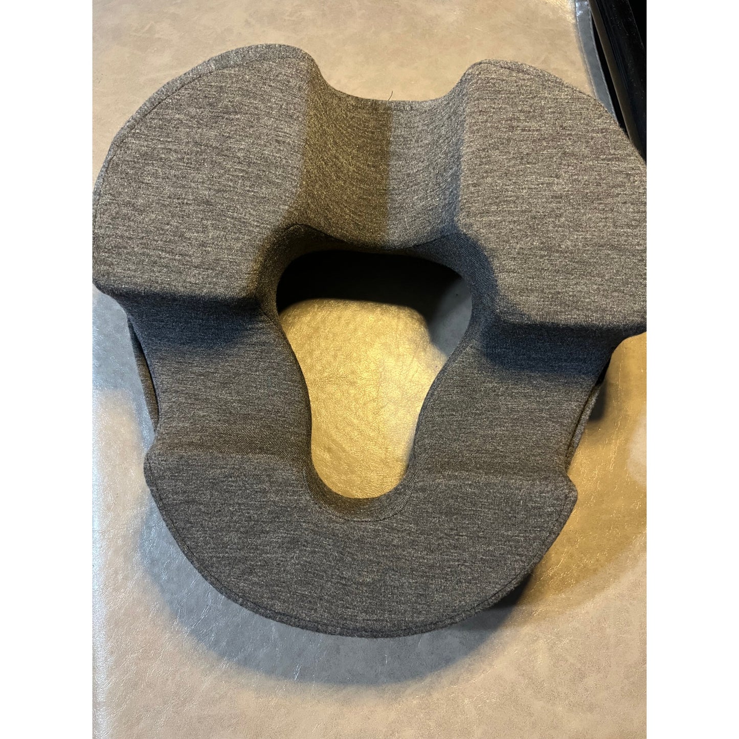 K.TAKHOI Face Down Adjustable Memory Foam Pillow With 2 Air Vents - Stomach Sleep & Post-Eye Surgery Headrest With Massage Cushion For Recovery (Dark Gray, Medium).