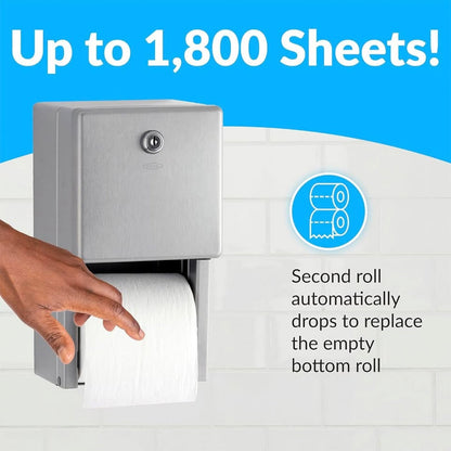 Bobrick Surface-Mounted Multi-Roll Toilet Paper Tissue Dispenser,Stainless Steel