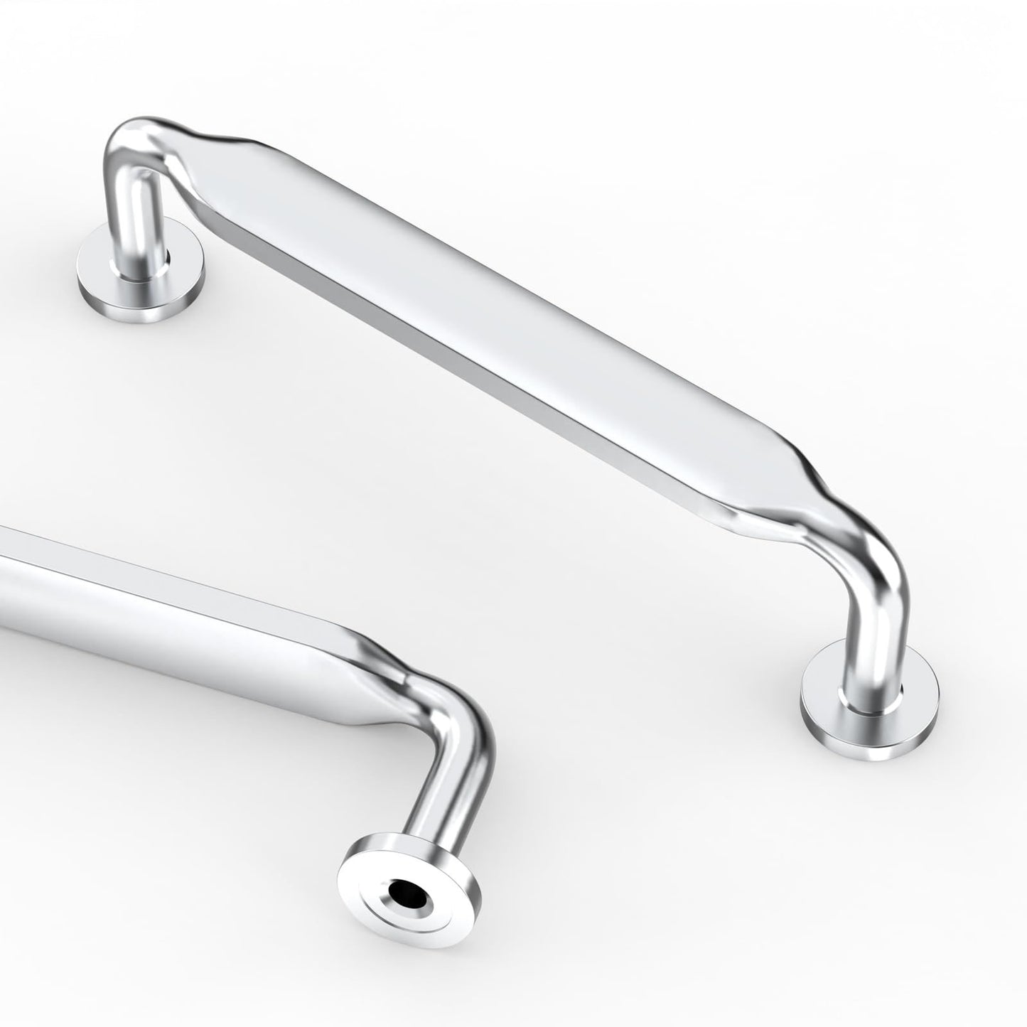 Asidrama 10 Pack 3 Inch(76mm) Polished Chrome Kitchen Cabinet Handles, Silver