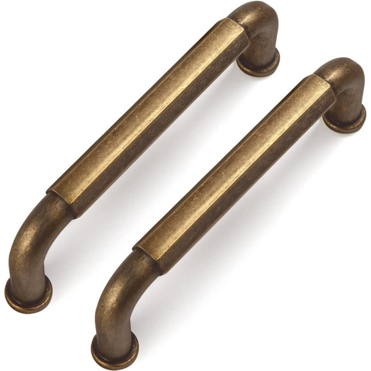 Goo-Ki 6 Pack 3-3/4 Inch 96mm Hole Center Cabinet Pulls Antique Brass Zinc Alloy