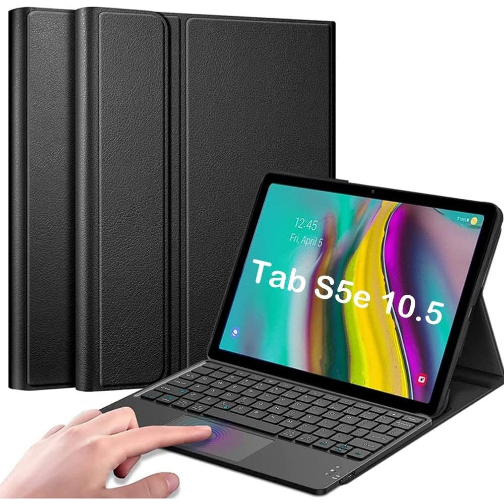 TouchPad Keyboard Case for Galaxy Tab S5e 2019 SM, Black-(Keyboard not working)