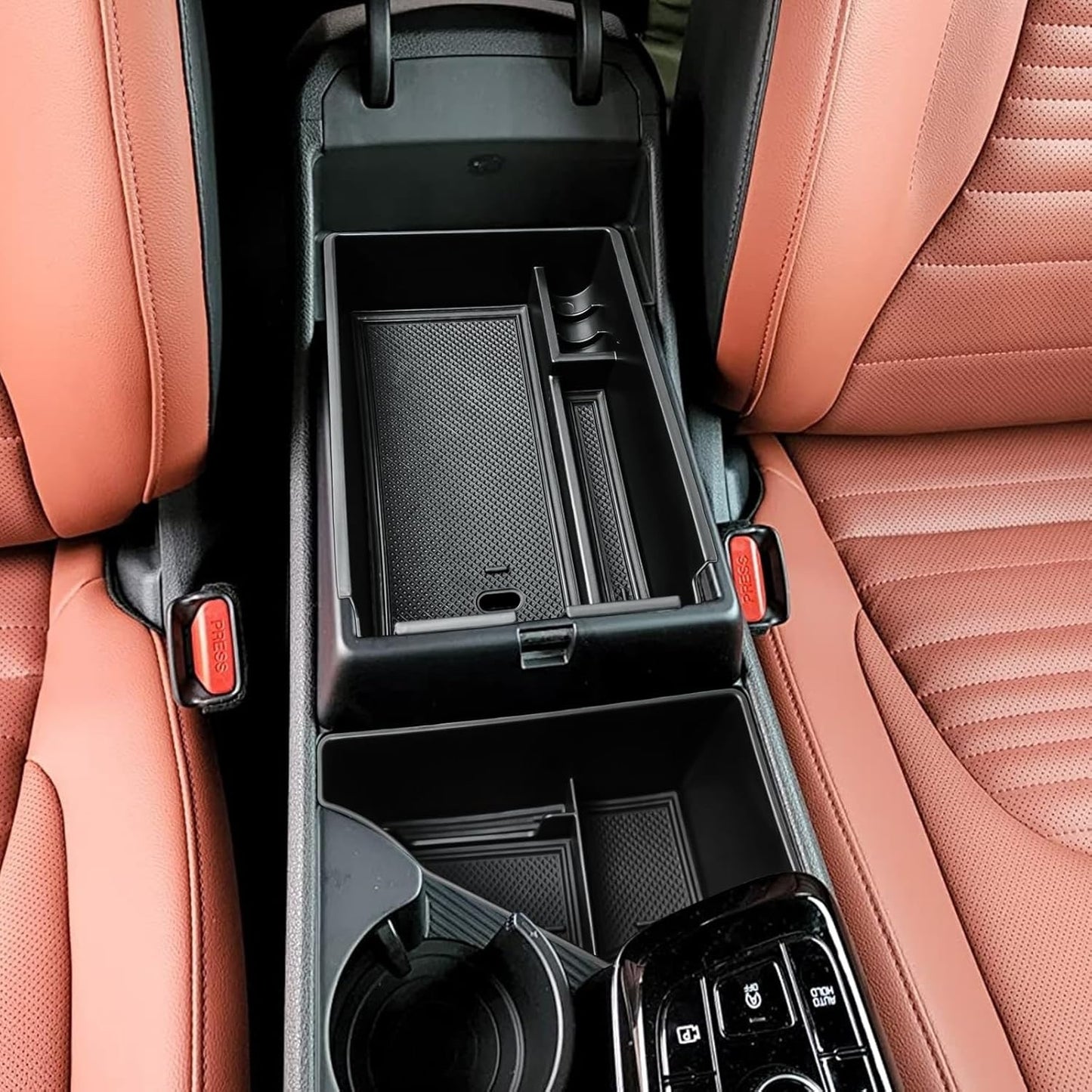 HGWEI 2 Pack Center Console Organizer Compatible With 2023-2026 Kia Sportage