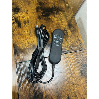 Dusledel HSW304 Hand Controller 4 Button Dual 5 Pin Compatible With Ashley 1090012 Recliner, Replace HSW208JC HC110-2M-1U02 Lift Chair Power Recliner Hand Control W/USB Charging And Backlight.