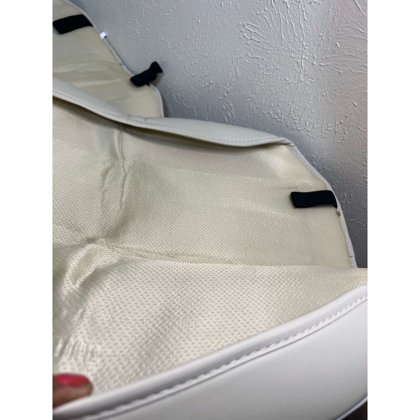 2 Pack Leather Front Car Seat Cover Bottom Only, Anti-Slip Padded Seat Cushion, Full Wrap Seat Protector With Storage Function Universal Fit For Most Cars, SUV, Pick-Up Trucks (-2 pc Light Beige)
