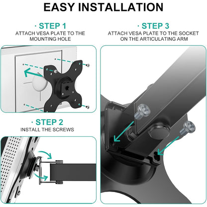 WALI Mount For Show 21, Show 15, Adjustable Wall Mounting Bracket With Heavy Duty 15” Extension Arm, Rotate Tilt Swivel For Show 21, Show 15, Holds Up To 33lbs, Black