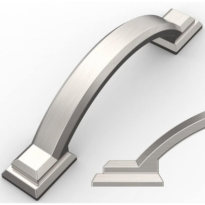 Amerdeco 10 Pack Brushed Satin Nickel Cabinet Pulls 3 Inch(76mm) Hole Centers