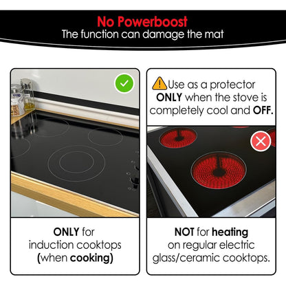 Extra - Large Translucent Induction Cooktop Protector Cover Mat 20.4" (TSMGTS8)