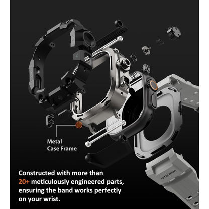 ULTIMAL Rugged Case with Band for Apple Watch Ultra 4/3/2/1, 49mm Gray