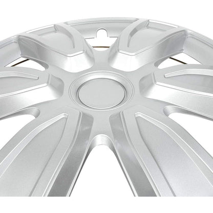 SCITOO Silver 15 Inch Hubcaps Universal Wheel Covers Easy Installation, PP(SET 3