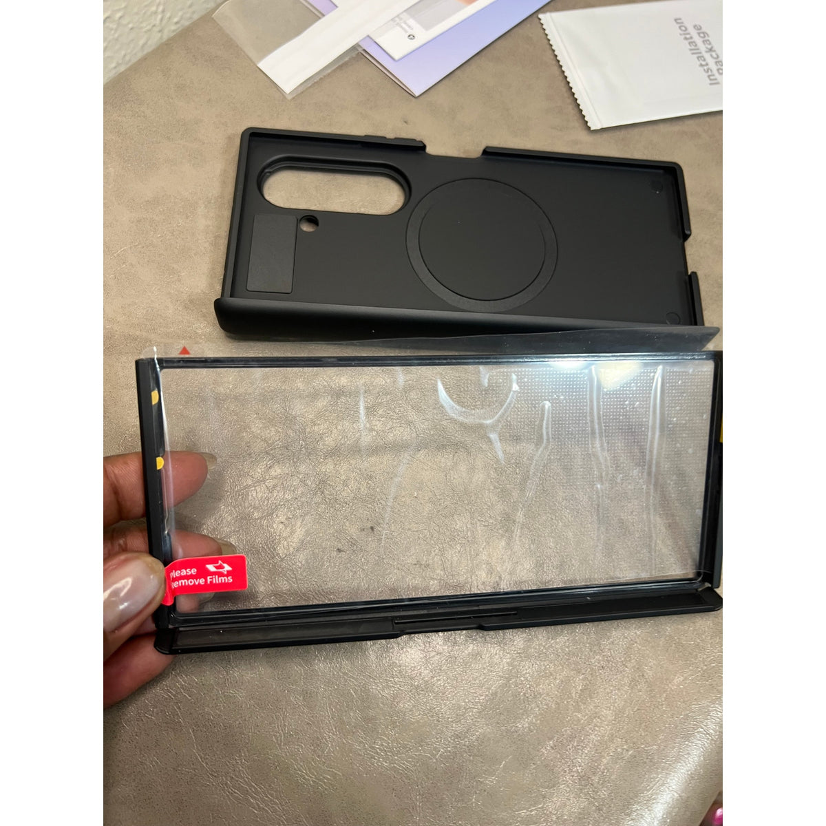 BERFY For Samsung Galaxy Z Trifold Case With Screen Protector, [Compatible, Jet