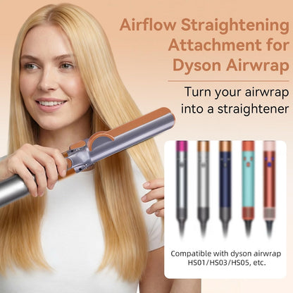 Ndoge Airflow Attachment Compatible With Dyson Airwrap, Hair Smooth Attac-Copper