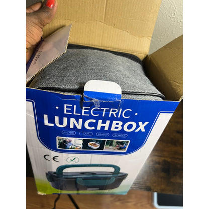 Eocolz Electric Lunch Box Food Heater 80-100W, Food Warmer With Dual Container 1.5L Portable Heated Lunch Box For Car Truck Work Stainless Steel Fork & Spoon 12/24/110V For Adults PINK