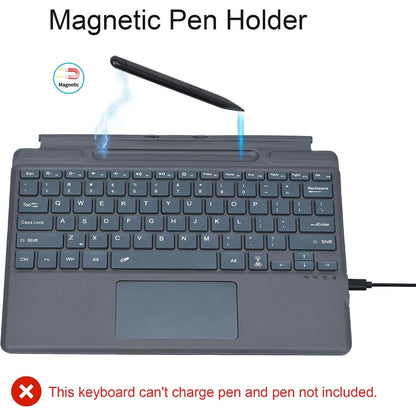 Keyboard for Microsoft Surface Pro Copilot+ (11th Edition) / Pro 11 / Pro 10/9 / 8 / X, 13 inch, Detachable Type Cover with Touchpad, Without Backlit & Pen Holder (Fossil)