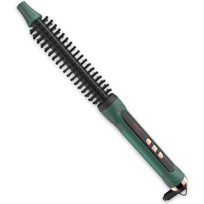 BANGMENG Mini Thermal Round Brush, 0.35 Inch Barrel Volume Heat Styling Brush For Men And Women Short Thin Curly Straight Hair, Heated Curling Iron,12 Temperature Setting (0.95 Inch With Bristles)