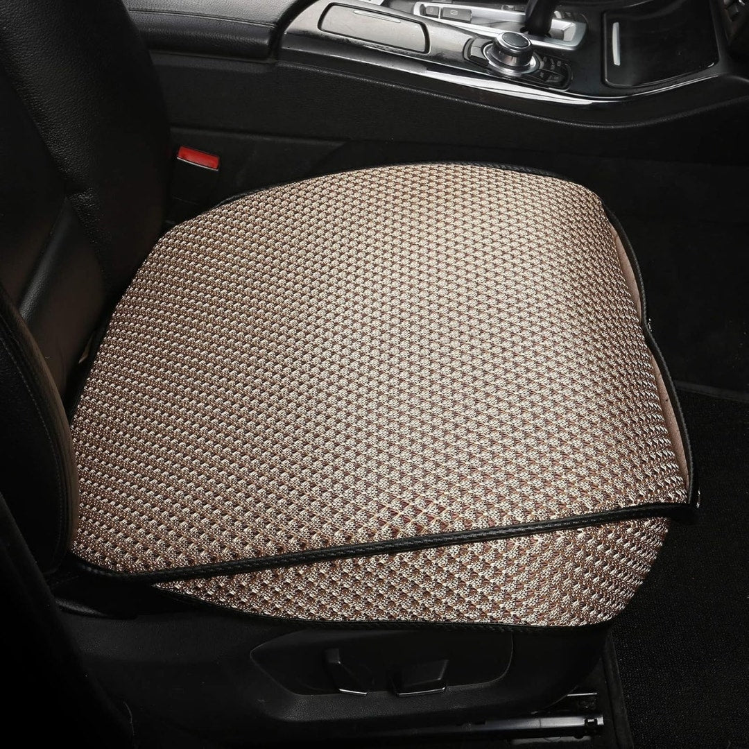 Auto Newer Breathable Universal Four Seasons Car Seat Covers(Gold Beige,1PCS)