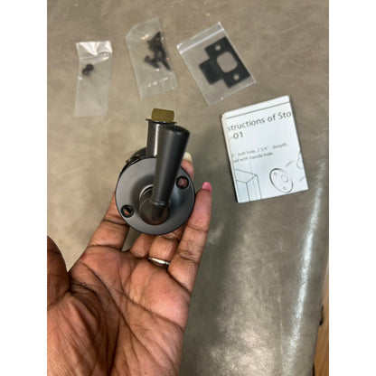 QCAA Solid Brass Storm Door Latch, Oil Rubbed Bronze US10B-1 Pack Black