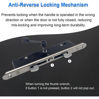 ALLYWASAI Sliding Patio Door Handle Set With Mortise Lock, Suitable For Sliding Glass Patio Door Thickness From 1.5in To 2in, 4-15/16" Screw Holes, Need To Drill, Reversible Design, Keyed, Black