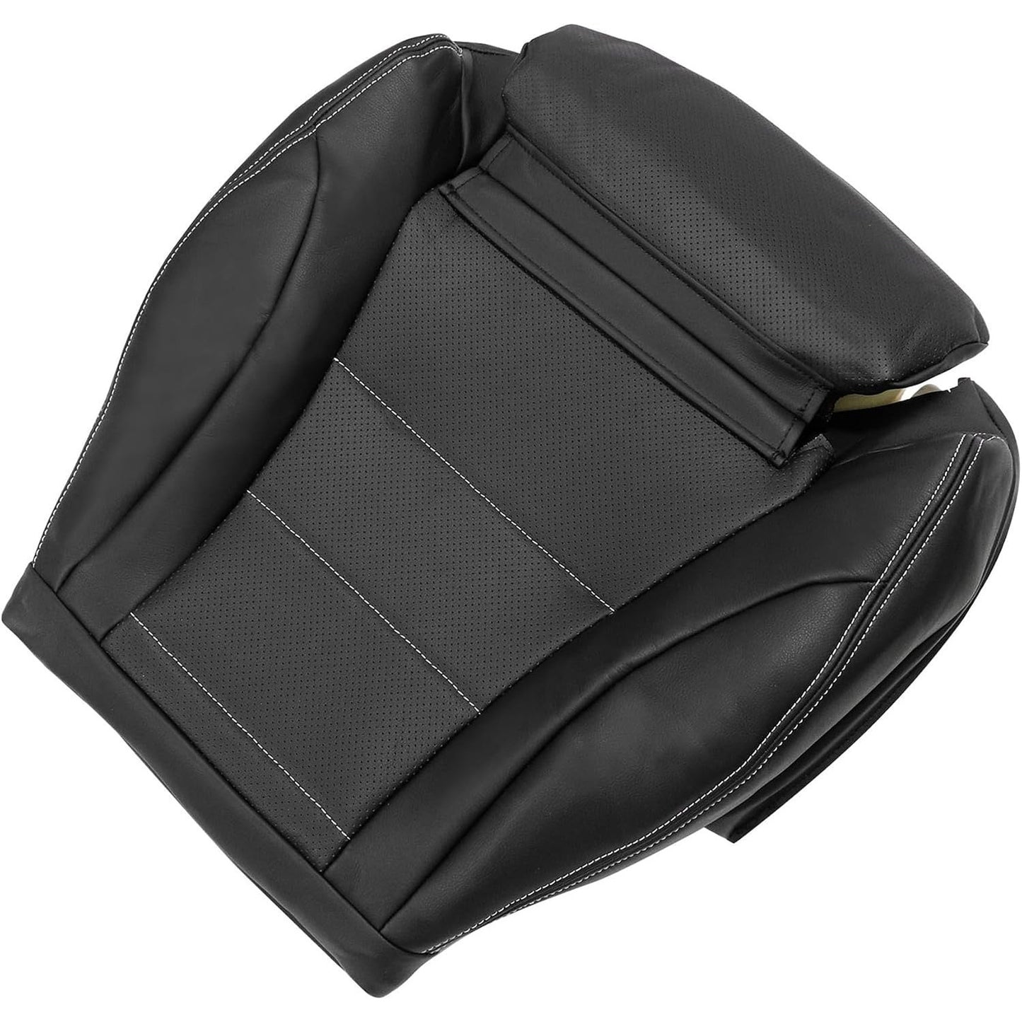 ATUOTPO Mercedes Benz C-Driver Side Bottom Black Leather Seat Cover-1 pc Black