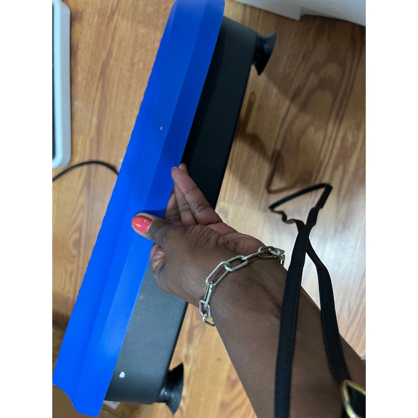 HVX Vibration Plate Exercise Machine for Lymphatic Drainage, Vibrating-Blue