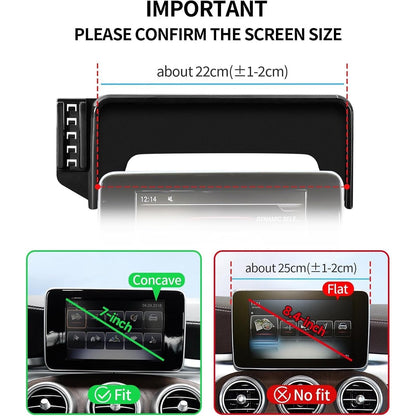 Car Phone Holder For Mercedes-Benz GLC 2016-2019, C-Class 15-18, 7" Screen