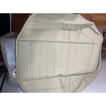 Black Panther Luxury Polyvinyl Car Seat Cover Front Bottom Seat-1 Piece,Beige