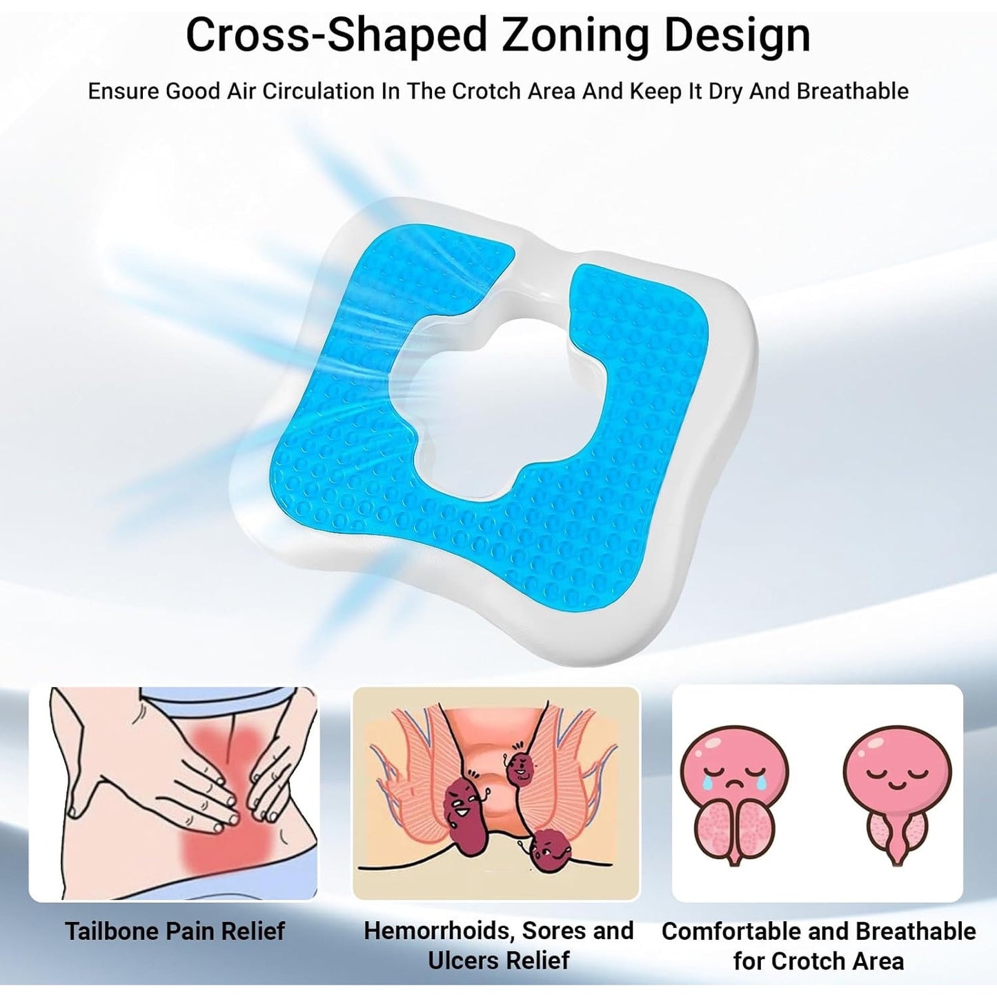 Bed Sore Cushion for butt & Wheelchair Cushion for Bedsores PreventionPain.