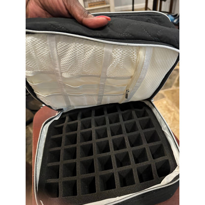 DreamGenius Nail Polish Organizer Case Holds 42 Bottles, Portable Double-Layer Nail Polish Storage