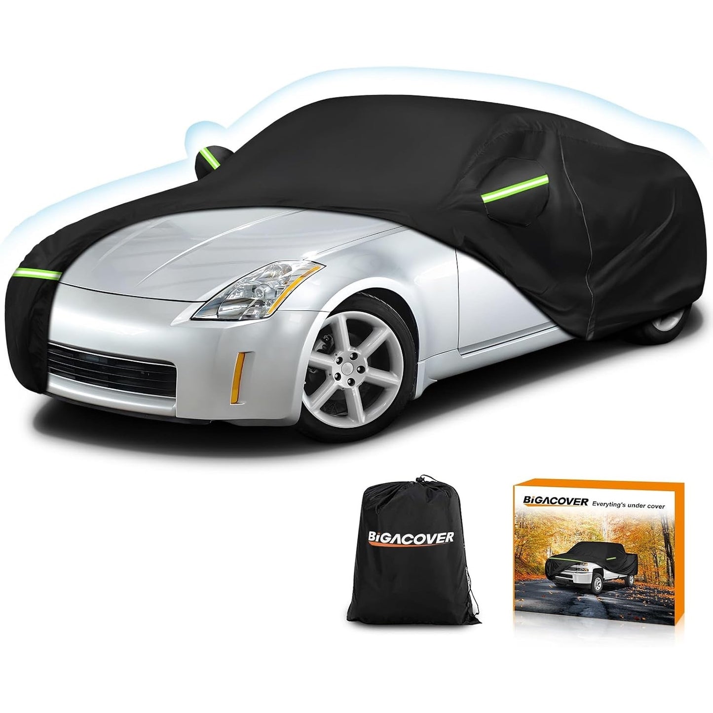 BIGACOVER Car Cover Waterproof For 2003-2009 Nissan 350Z Fairlady Z33