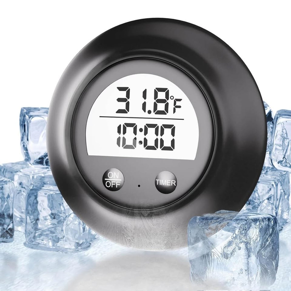 Silicone Cover Ice Bath Thermometer With Timer, Waterproof Floating Water Thermo