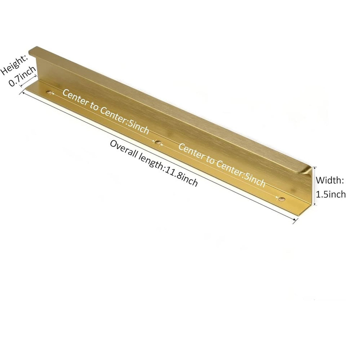 Satanga Edge Finger Pulls For Cabinet Kitchen Drawer Knobs Low Profile Door-Gold