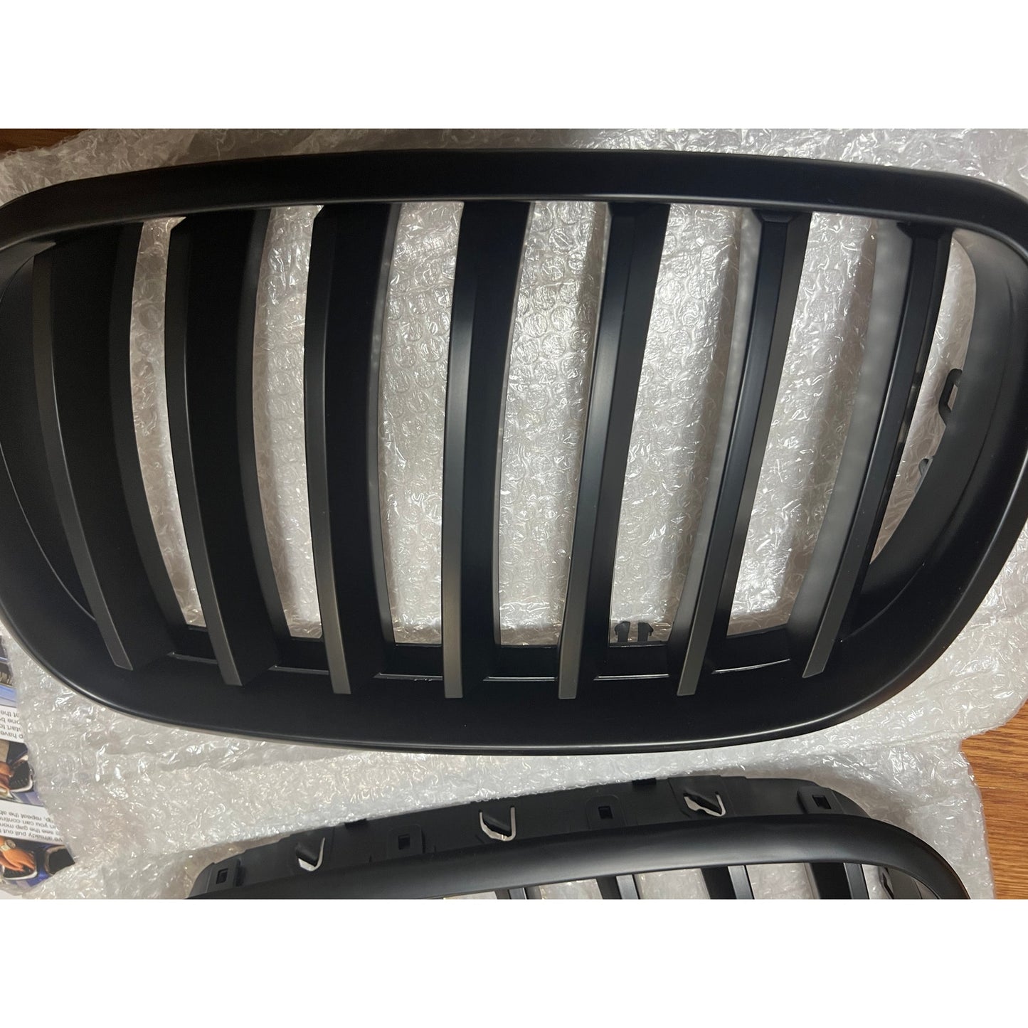 X AUTOHAUX Pair Car Front Grille Matte Black ABS Plastic Hood Kidney-Matte Black