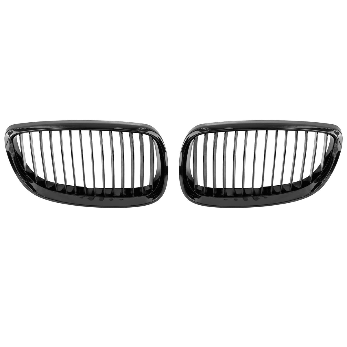 X AUTOHAUX Pair Front Kidney Grille Gloss Black For BMW E92 2007-2010 2 Door