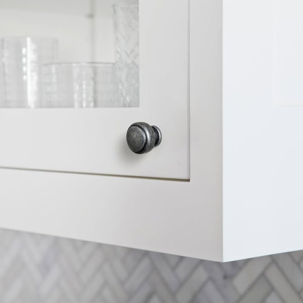 Goo-Ki 6 Pack Weathered Nickel Round Cabinet Knobs – Vintage Furniture Handles