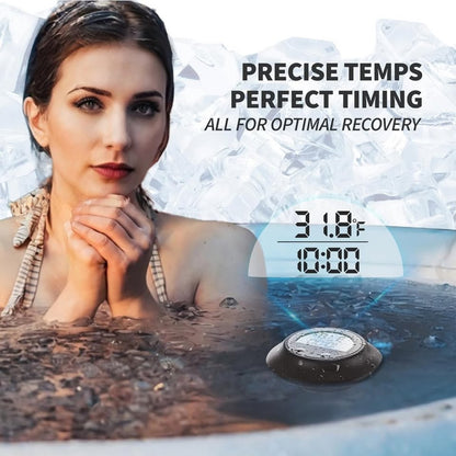 Silicone Cover Ice Bath Thermometer With Timer, Waterproof Floating Water Thermo