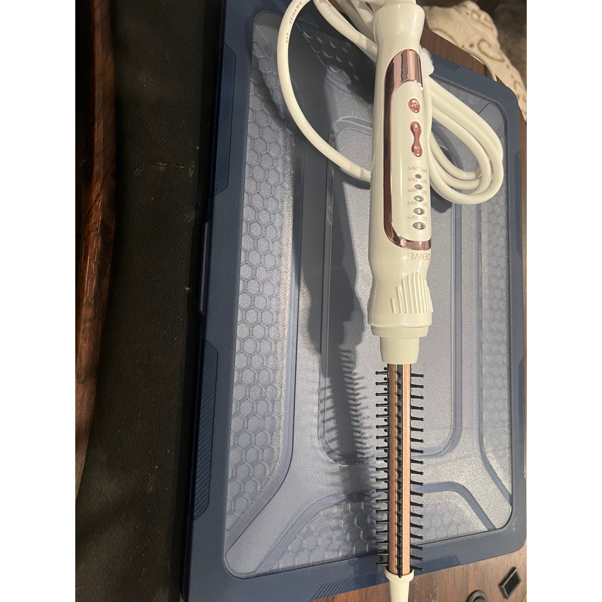 DENVEK 1/2 Inch Ceramic Tourmaline Curling Wand-(White, 0.5 inch).