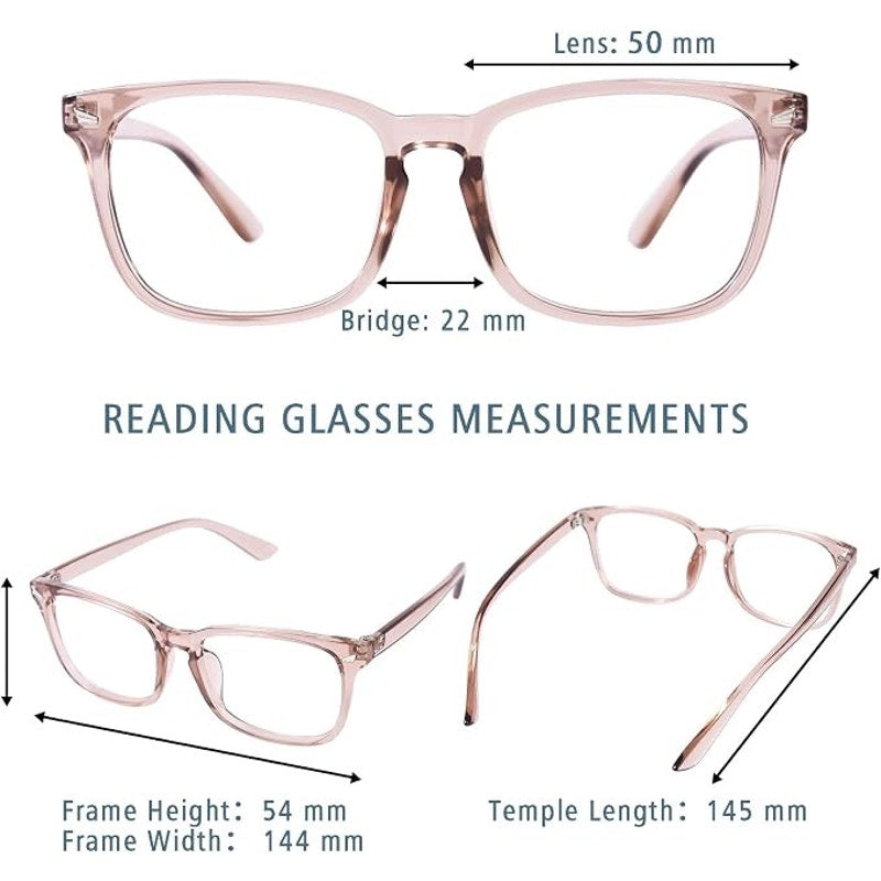 OPTOFENDY Progressive Multifocal Reading Glasses For Women Men,2 Pack Multicolor