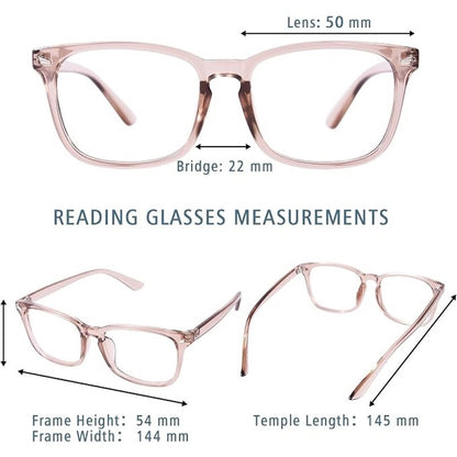 OPTOFENDY Progressive Multifocal Reading Glasses For Women Men,2 Pack Multicolor