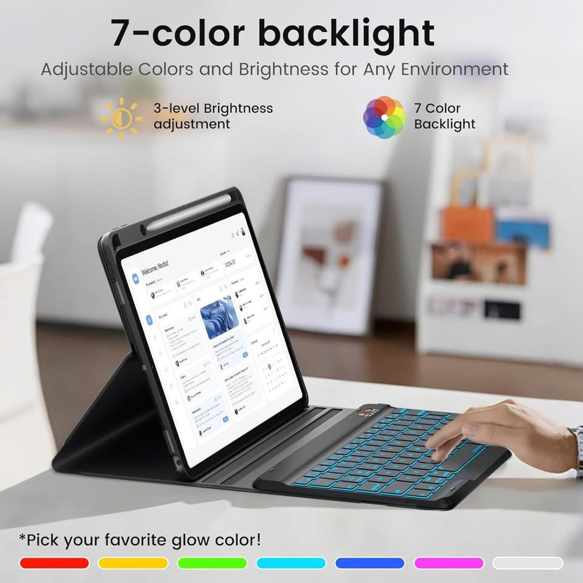 BLUTLOTUS Keyboard Case For IPad Air 11-Inch(M2 2024)/10.9-Inch Air 5th 4t-Black