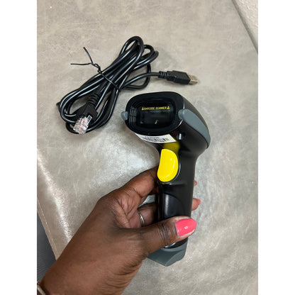 WoneNice USB Laser Barcode Scanner Wired Handheld Bar Code Scanner Reader Black